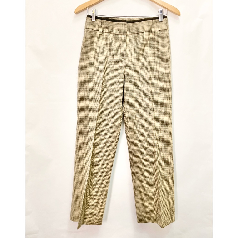 Laurel plaid Trousers Ankle Length Brow Sz 34